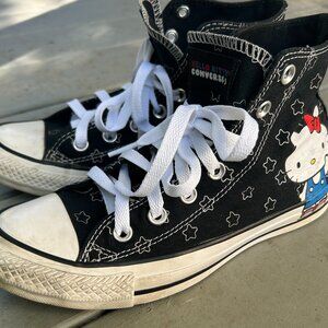 Converse Hello Kitty x Chuck Taylor All Star High Sneakers Black Women Size 7